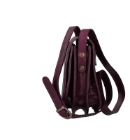 Geanta postas piele naturala Dama Bordeaux