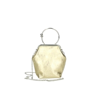 Geanta clutch de ocazie cu lant piele naturala Dama Auriu