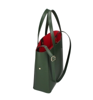 Geanta de mana piele naturala Dama bottle-Verde