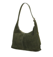 Geanta de umar piele naturala Dama military-Verde