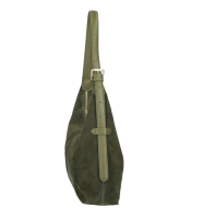 Geanta de umar piele naturala Dama military-Verde