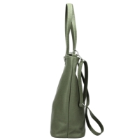 Geanta maxi piele naturala Dama military-Verde