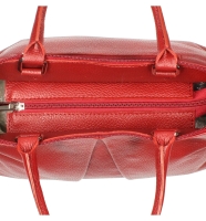 Geanta piele naturala de mana Dama Fucsia