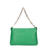 Geanta plic eleganta piele naturala Small cu lant Dama Inchis-Maro
