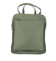 Rucsac din piele naturala Dama military-Verde