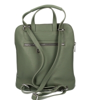 Rucsac din piele naturala Dama military-Verde