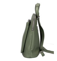 Rucsac din piele naturala Dama military-Verde