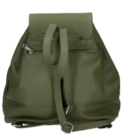 Rucsac din piele naturala Dama military-Verde