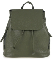 Rucsac din piele naturala Dama military-Verde