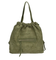 Rucsac piele naturala Dama military-Verde