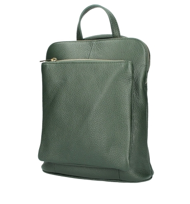 Rucsac din piele naturala Dama bottle-Verde