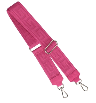 Curea de umar poliester si piele Fucsia