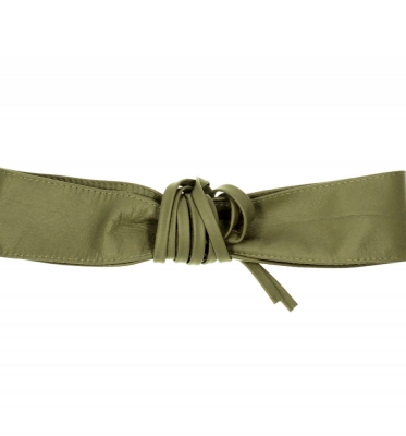 Curea piele naturala military-Verde