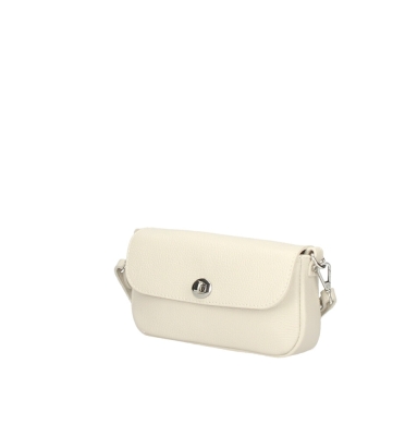 Geanta de mana piele naturala small Dama Inchis-Bej