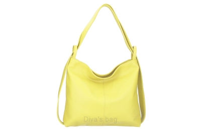 Geanta de umar piele naturala Dama Verde-lime