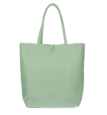 Geanta maxi piele naturala Dama Verde-Menta