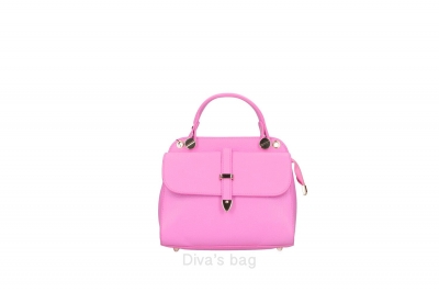 Geanta piele naturala de mana Diva's bag Roz