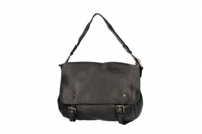 Leather shoulder handbag Dama Negru