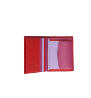 Portofel piele naturala Soft Rosu