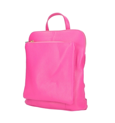 Rucsac din piele naturala Dama Fucsia