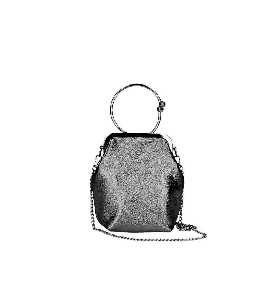 Geanta clutch de ocazie cu lant piele naturala Dama Bronz