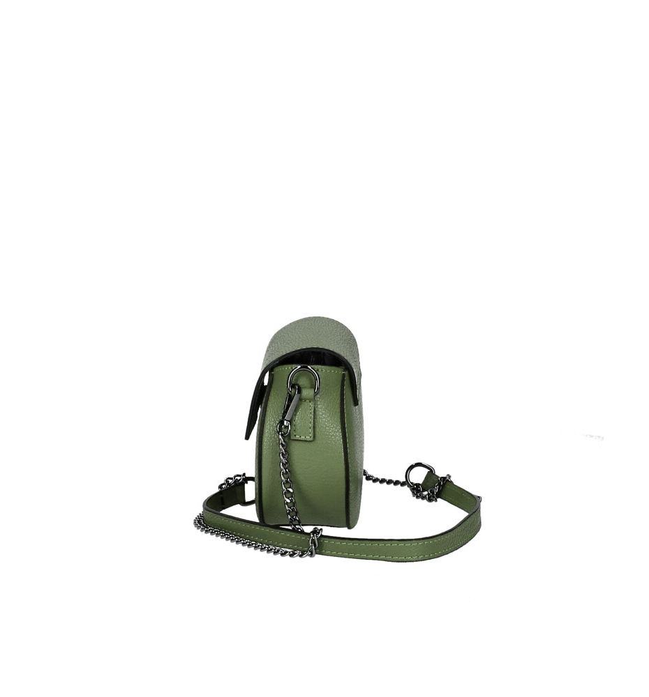 Geanta de mana piele naturala Dama military-Verde