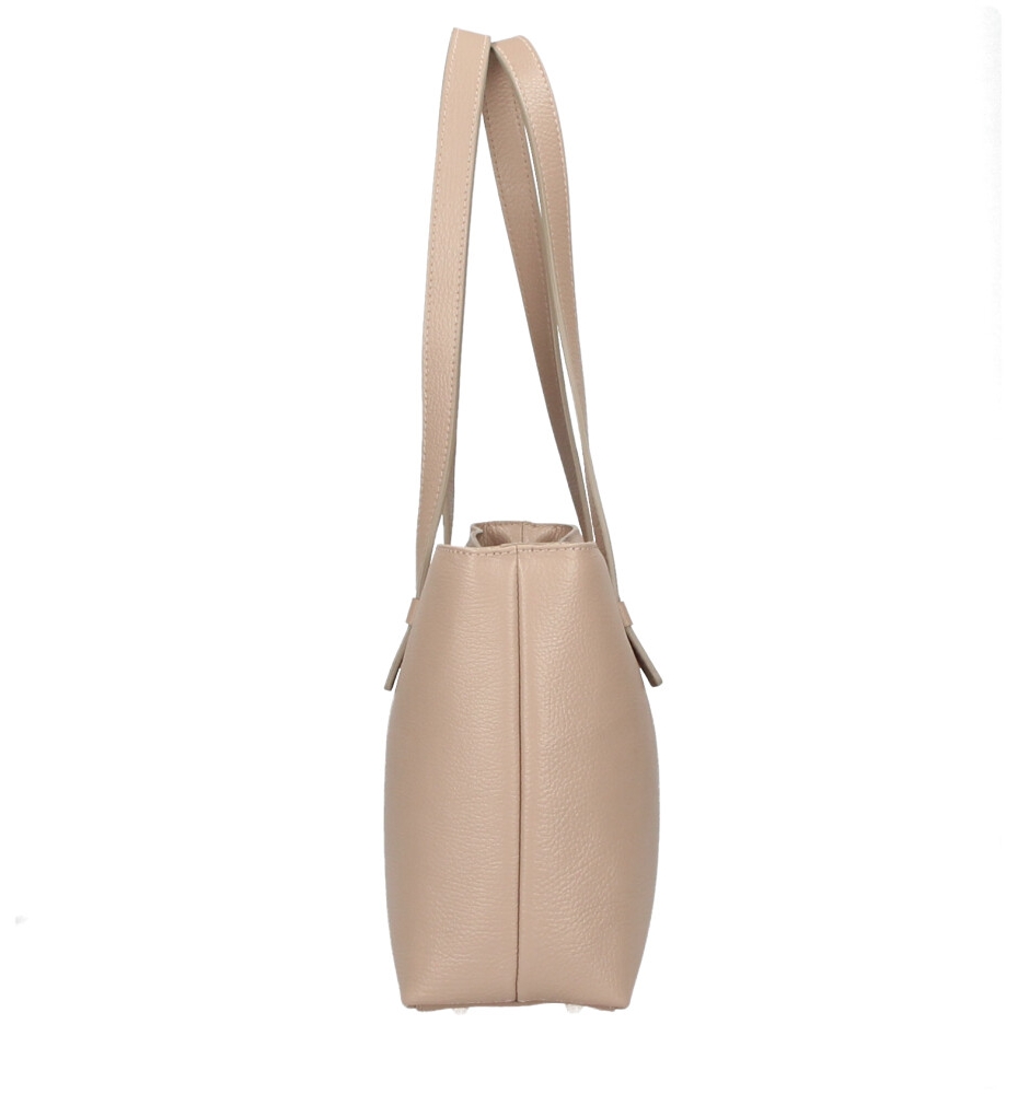 Geanta de mana piele naturala Dama powder-Roz