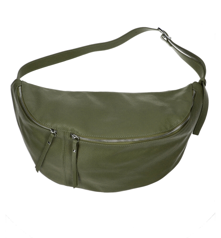 Borseta piele maxi Dama military-Verde