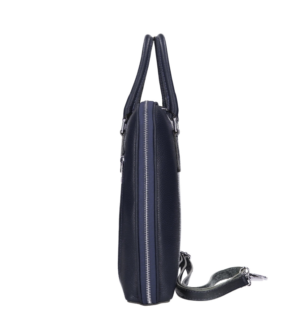 piele unisex Laptop bag Dama Albastru-Bleumarin