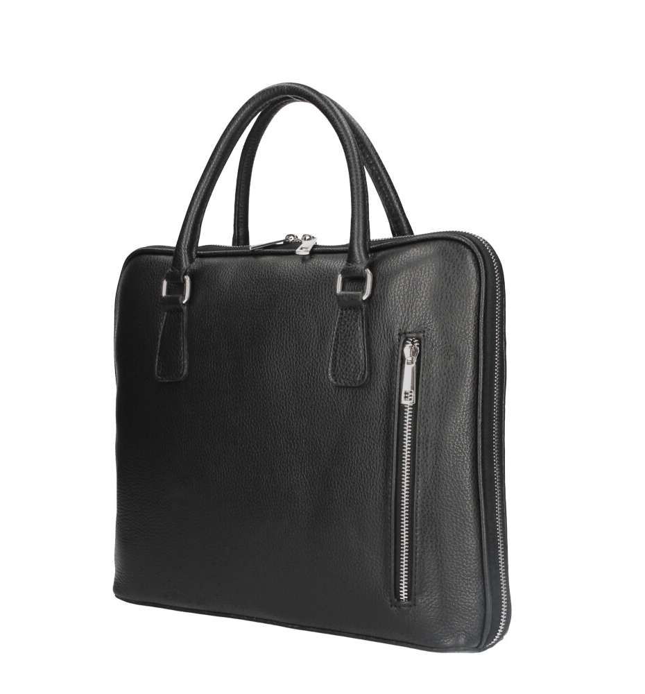 piele unisex Laptop bag Dama Negru