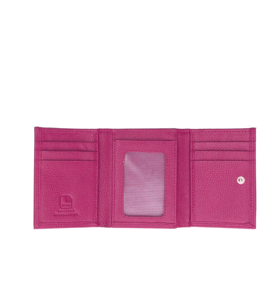 Portofel piele naturala Soft Fucsia