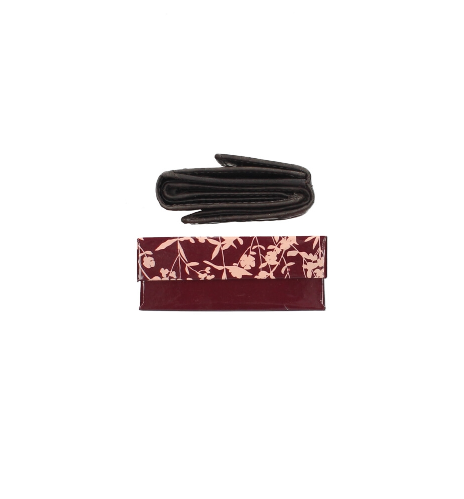 Portofel piele naturala Soft Rosu