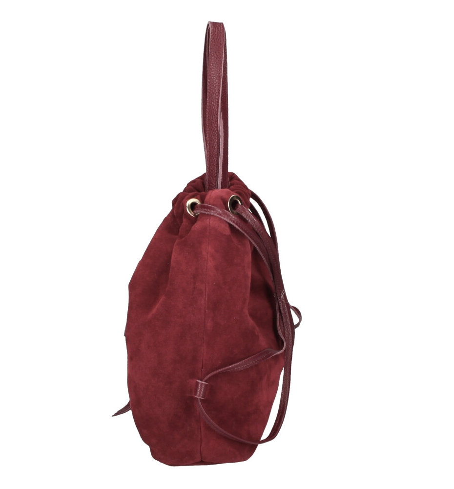 Rucsac piele naturala Dama Bordeaux